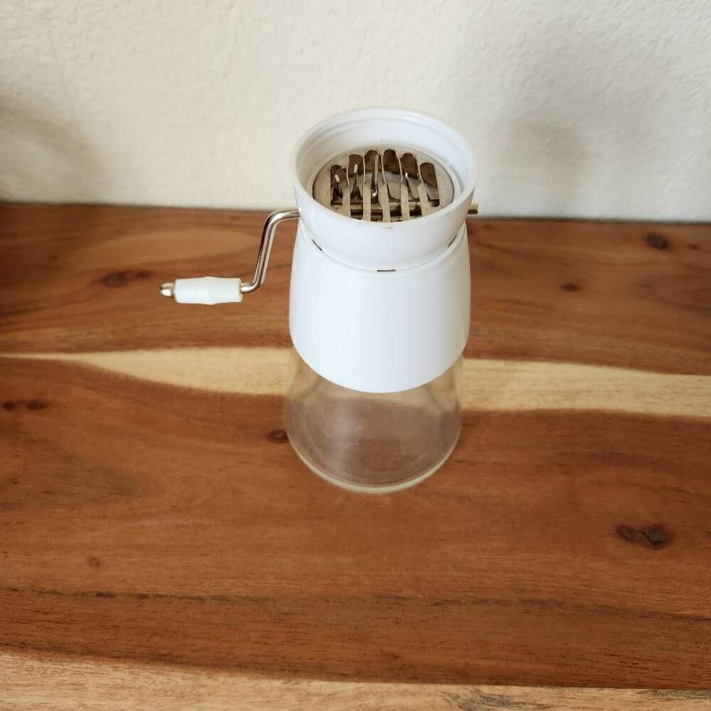 Herb nut spice grinder Vintage glass jar kitchen tools gadget utensils